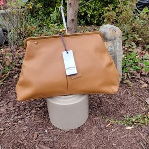American Leather Tan Clutch